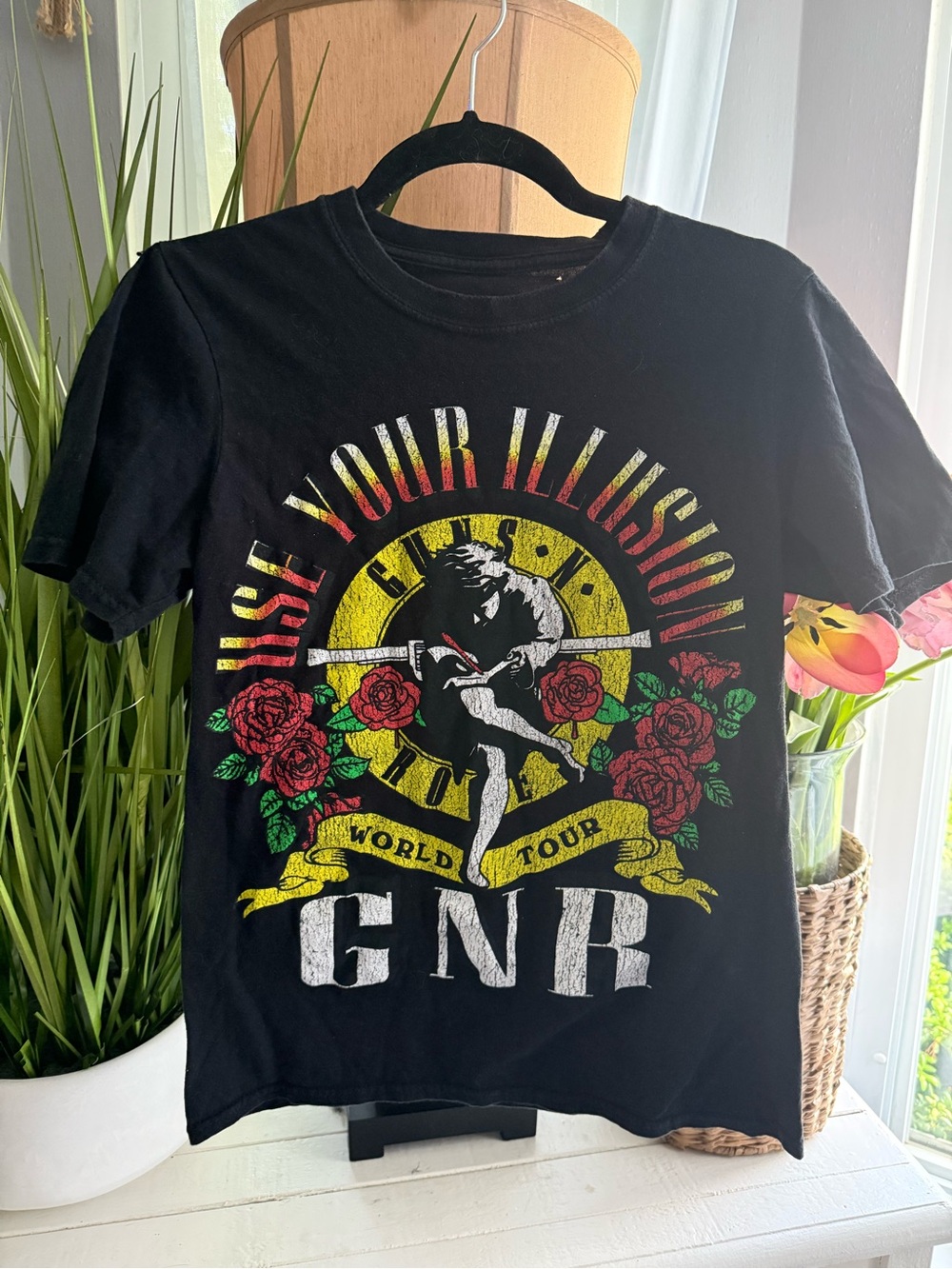 GNR 'Use Your Illusion' Black Short Sleeve Tee